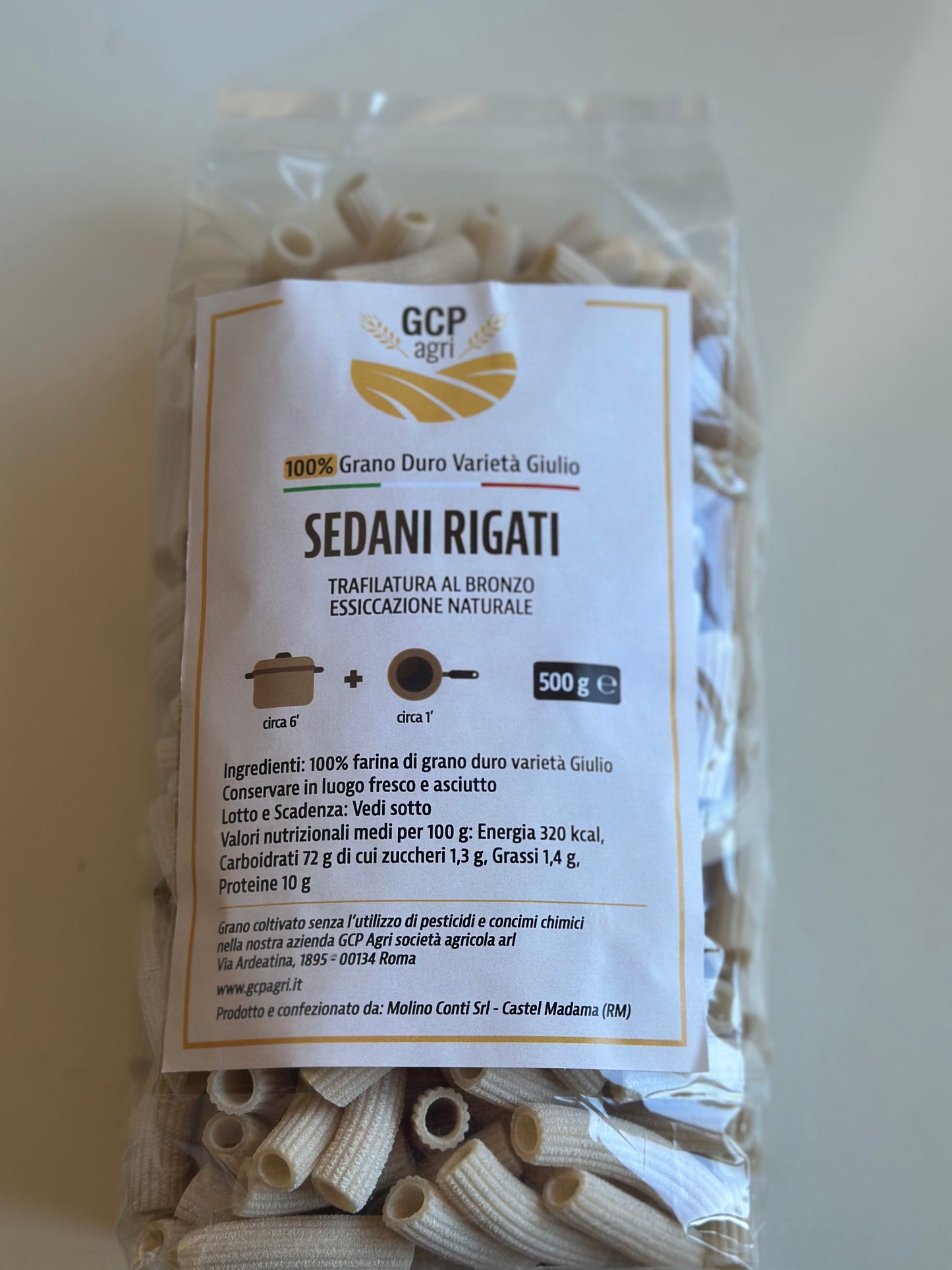 Sedani rigati grano varietà Giulio