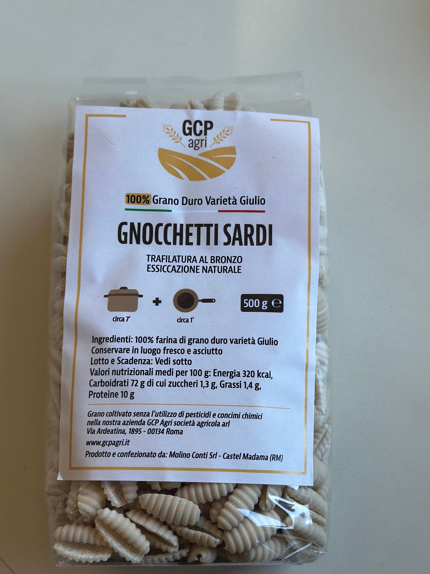 Gnocchetti sardi grano varietà Giulio
