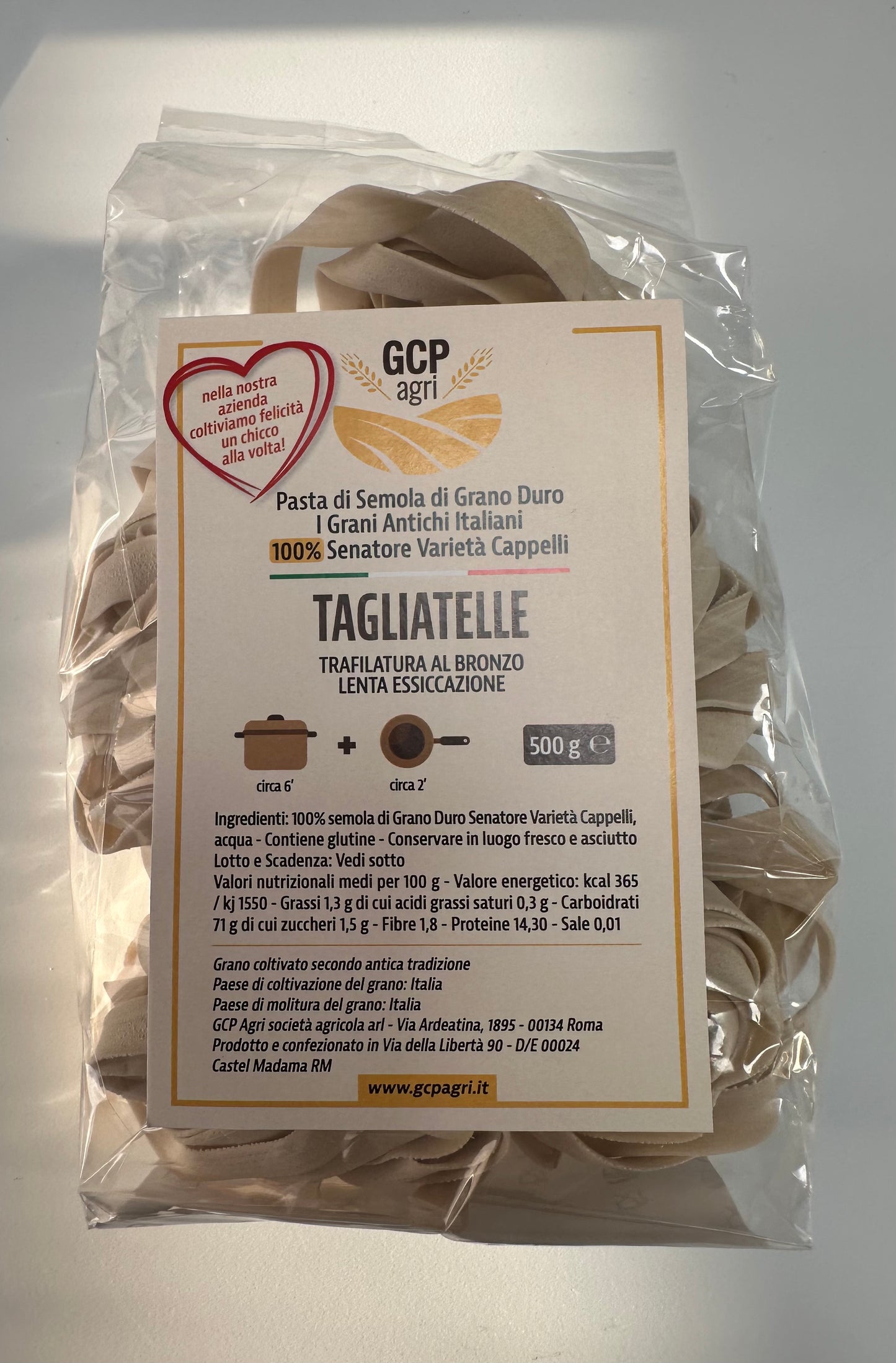 Tagliatelle di grano duro Senatore Varietà Cappelli
