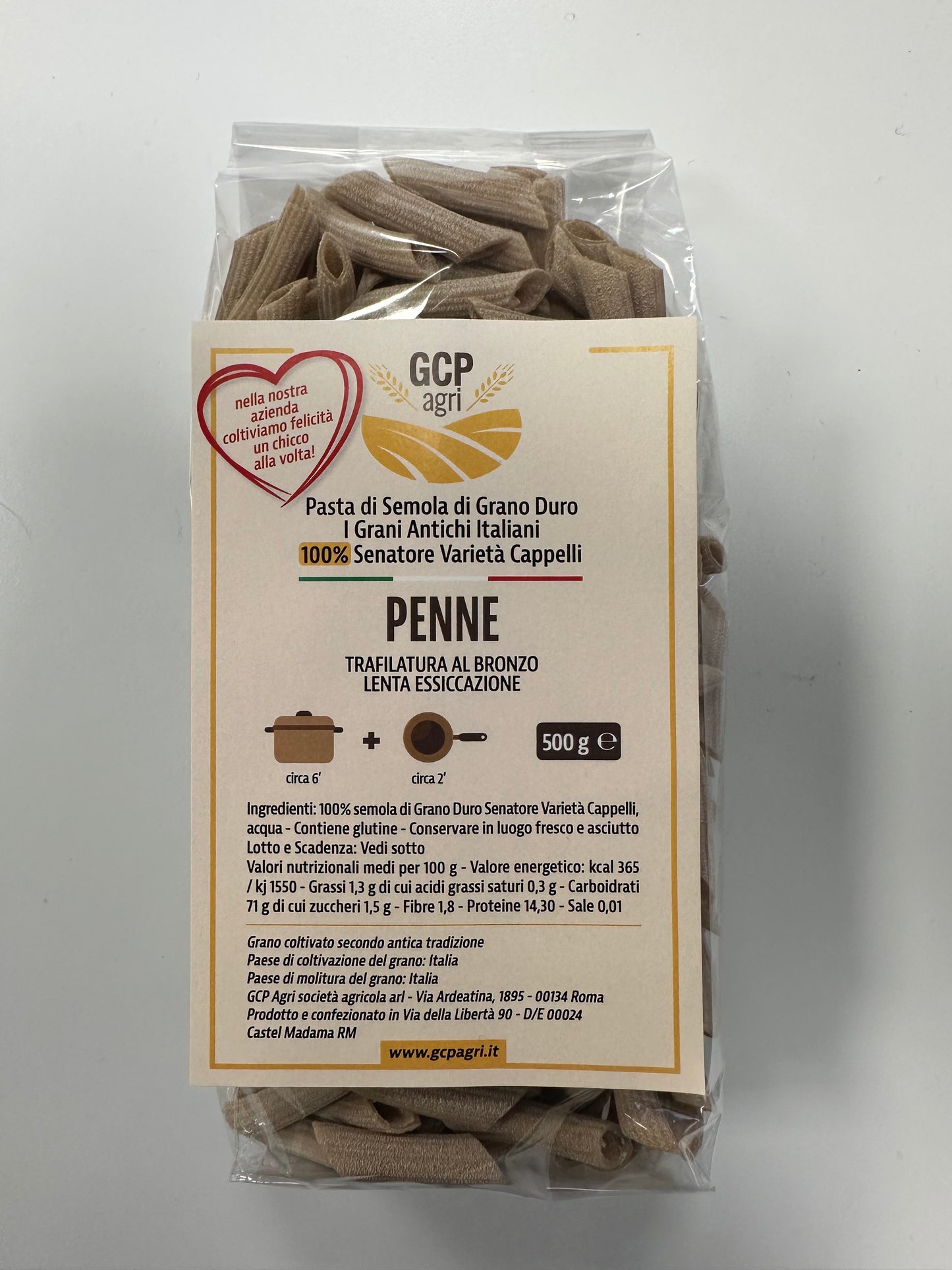 Penne di grano duro Senatore Varietà Cappelli