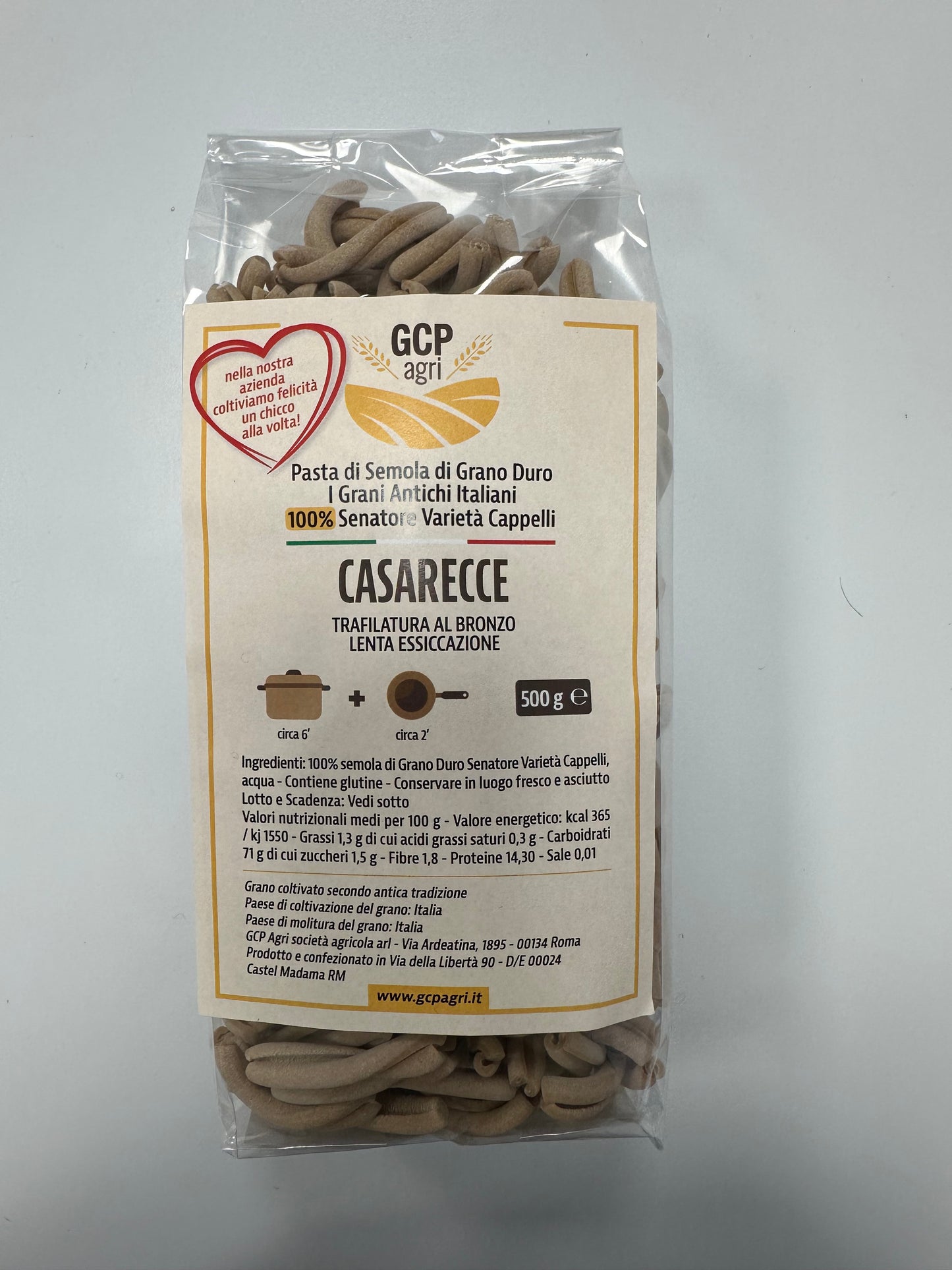 Casarecce di grano duro Senatore Varietà Cappelli