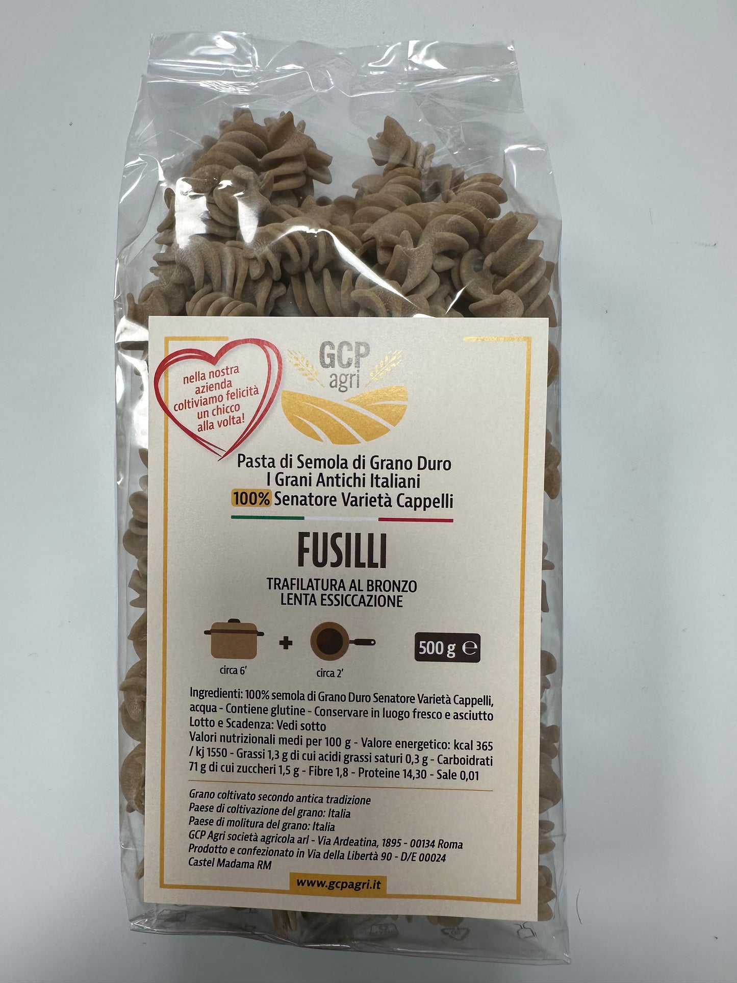 Fusilli di grano duro Senatore Varietà Cappelli